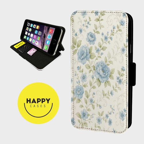 Vintage blue flowers - blue, nice